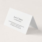 Carte De Visite Élégant simple professionnel (Devant)