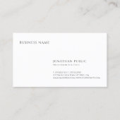 Carte De Visite Élégant Simple Professionnel Moderne Minimal Plain (Dos)