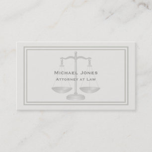 Carte De Visite Élégant Simple Professionnel Plain Avocat Crème