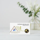 Carte De Visite Élégant Simple Rooftop Bordure Maison Rénovation (Debout devant)