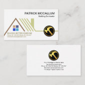 Carte De Visite Élégant Simple Rooftop Bordure Maison Rénovation (Devant / Derrière)