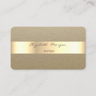 Carte De Visite Élégant Simple,Rustique,Rayure Kraft