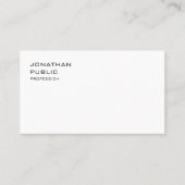 Carte De Visite Élégant Simple Simple Simple Plain Moderne Minimal (Devant)