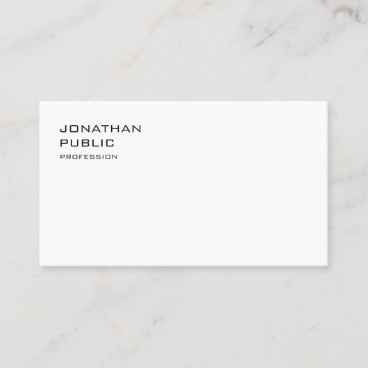 Carte De Visite Élégant Simple Simple Simple Plain Moderne Minimal (Devant)