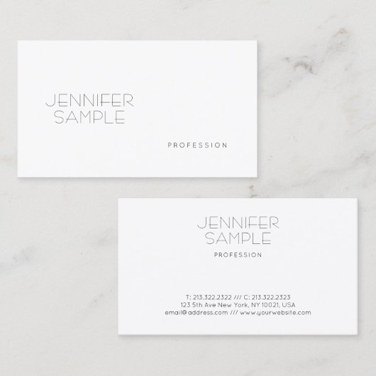 Carte De Visite Élégant simple simple socle professionnel à la mod (Devant / Derrière)