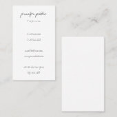 Carte De Visite Élégant Simple Texte manuscrit Script Moderne Chic (Devant / Derrière)