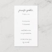 Carte De Visite Élégant Simple Texte manuscrit Script Moderne Chic (Devant)