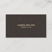 Carte De Visite Elegant Simple Texture Avocat Brown (Devant)