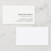 Carte De Visite Élégant Simple Top Professionnel Écrit À La Main (Devant / Derrière)