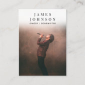 Carte De Visite Elegant Singer Musician Photography 2 QR Codes (Devant)