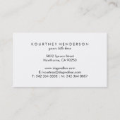 Carte De Visite Élégant Sitter Chien (Dos)