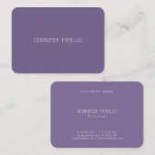 Carte De Visite Elégant Smart Plain Moderne Professionnel tendance (Devant / Derrière)