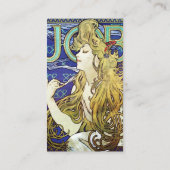 Carte De Visite Elegant Smoke, Job par Alphonse Mucha Art Nouveau (Dos)