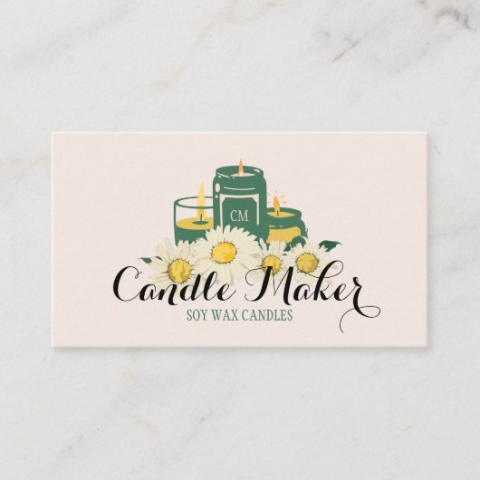 Carte De Visite Elegant Soft Candle Soy Wax Homemade daisy (Devant)
