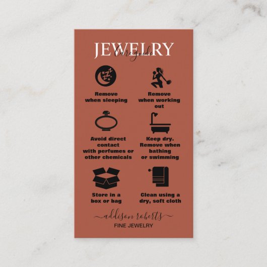 Carte De Visite Élégant Soin professionnel en terre cuite Boho Bij (Devant)