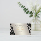 Carte De Visite Élégant Sophisticé Moderne, Empreinte de léopard, (Debout devant)