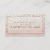 Carte De Visite Élégant Sophisticé Moderne Glittery Bokeh, Lèvres (Dos)