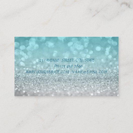 Carte De Visite Elégant Sophisticé Moderne Glittery Bokeh, Lotus (Dos)