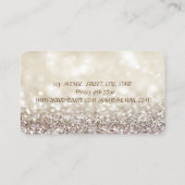 Carte De Visite Élégant Sophisticé Moderne Glittery Bokeh, Robe (Dos)