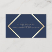 Carte De Visite Élégant Sophisticé Professionnel Lotus géométrique (Dos)