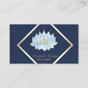 Carte De Visite Élégant Sophisticé Professionnel Lotus géométrique