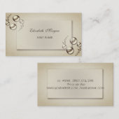 Carte De Visite Élégant Sophistiqué Chic Proffesional (Devant / Derrière)