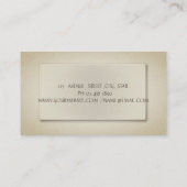 Carte De Visite Élégant Sophistiqué Chic Proffesional (Dos)