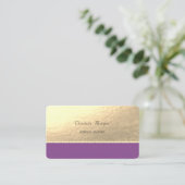 Carte De Visite Elégant Sophistiqué, Faux Gold, Perles (Debout devant)