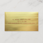 Carte De Visite Elégant Sophistiqué Moderne Faux Or, Bow Rouge (Dos)