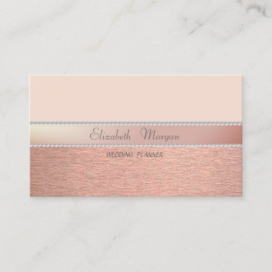 Carte De Visite Elégant Sophistiqué Moderne, Perles (Devant)