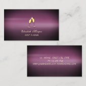 Carte De Visite Élégant Sophistiqué Moderne, Verre Or (Devant / Derrière)