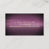 Carte De Visite Élégant Sophistiqué Moderne, Verre Or (Dos)