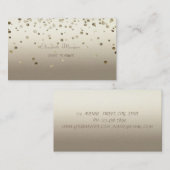 Carte De Visite Élégant, Sophistiqué, Simple, Confetti (Devant / Derrière)