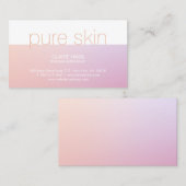 Carte De Visite Élégant Spa Esthétique rose violet (Devant / Derrière)