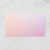 Carte De Visite Élégant Spa Esthétique rose violet (Dos)