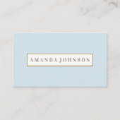 Carte De Visite Elégant Spa Fille Jour Salon bleu pâle Bleu fronti (Devant)