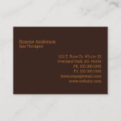 Carte De Visite Élégant Spa-thérapeute de Red Roses (Dos)