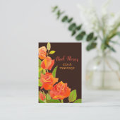 Carte De Visite Élégant Spa-thérapeute de Red Roses (Debout devant)