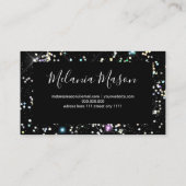 Carte De Visite Elégant Sparkly Holographic Parties scintillant Be (Dos)