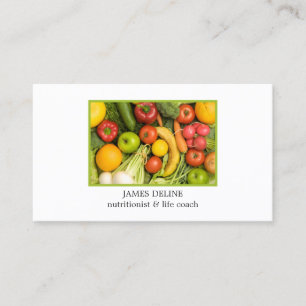 Carte De Visite Élégant Spécialiste en nutrition des légumes propr
