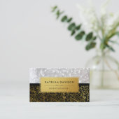 Carte De Visite Elégant Spectacle d'or avec Bokeh (Debout devant)