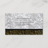 Carte De Visite Elégant Spectacle d'or avec Bokeh (Dos)
