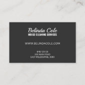 Carte De Visite Élégant Splatter De Nettoyage Or Et Charbon (Dos)