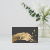 Carte De Visite Élégant Splatter De Nettoyage Or Et Charbon (Debout devant)