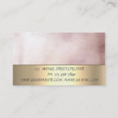 Carte De Visite Elégant Stripe Confetti Rose Gold (Dos)