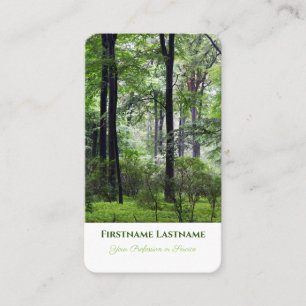 Carte De Visite Élégant style 100% naturel de forêt verte biologiq