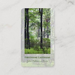 Carte De Visite Élégant style 100% naturel de forêt verte biologiq