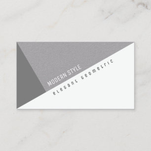 Carte De Visite élégant style géométrique gris moderne