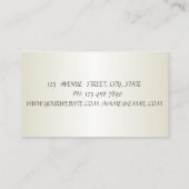 Carte De Visite Élégant Style Moderne (Dos)