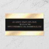 Carte De Visite Elégant Style Moderne, Gold Faux Lashes (Dos)